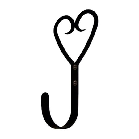 Village Wrought Iron Village Wrought Iron WH-51-L Open Heart Wall Hook Large - Black WH-51-L